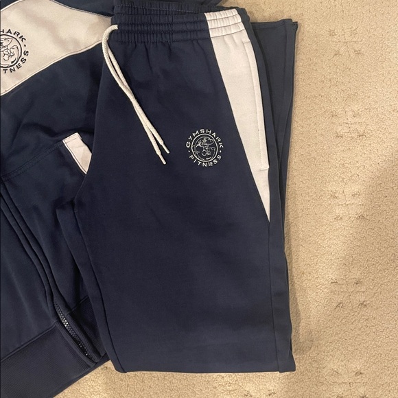 Gymshark Luxe Legacy Zip Hoodie and Pants Blue Mens Size Large - Picture 7 of 8